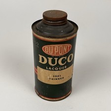Vintage Dupont Duco Paint Lacquer 3661 Thinner Can Tin One Quart Empty Vintage Dupont Duco Paint Lacquer 3661 Thinner Can Tin One Quart Empty