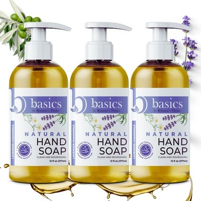 Brittanie's Thyme Basics Natural Olive Oil Hand Soap, 12 Fl Oz (Pack of 3) 
