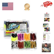82 Piece Panfish Magnet Kit, with A Longer Shad Dart Hook, Includes 70 Split ...
