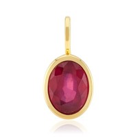 Cavill Rubin AnhäNger 1,30Ct Oval Schliff Vergoldet 925 Silber Schmuck