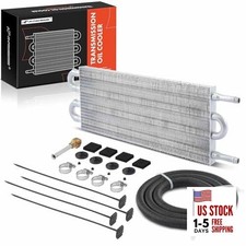 Transmission Oil Cooler, Universal Aluminium 4 Pass Tube and Fin, Towing Up