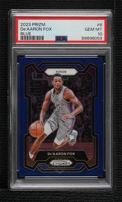 2023-24 Panini Prizm Blue Prizm 101/199 De'Aaron Fox #6 00rs