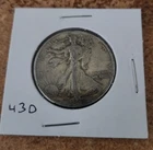 1943 d circulated Walking Liberty half dollar