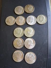 12 Kennedy 40% Silver Half Dollars (See Descrip for dates)