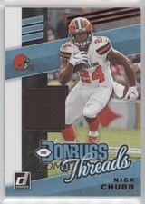 2019 Panini Donruss Donruss Threads Red Nick Chubb #T-3 5c9