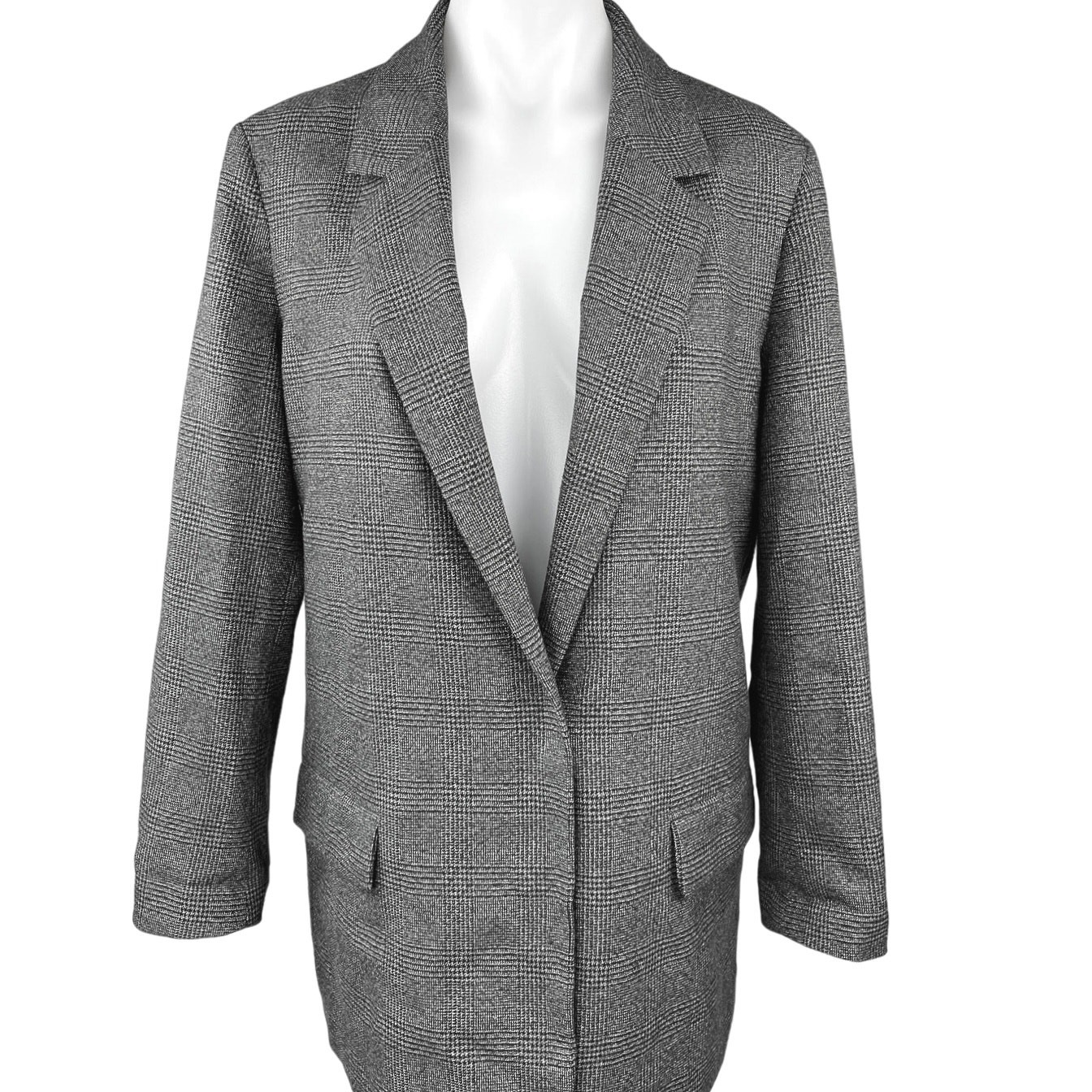 AllSaints Anneka Gray Check Plaid Tailored Blazer Jacket & Trousers Pants Set 4 image 3