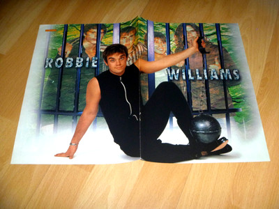 ROBBIE WILLIAMS Take That / BOYZONE Poster Popcorn 90s Vintage NEU TOP