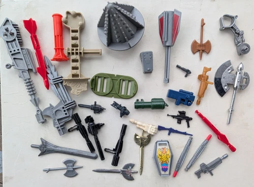 Assorted Lot Of 80's & 90's Weapons & Accessories Vintage Toys GI Joe MOTU