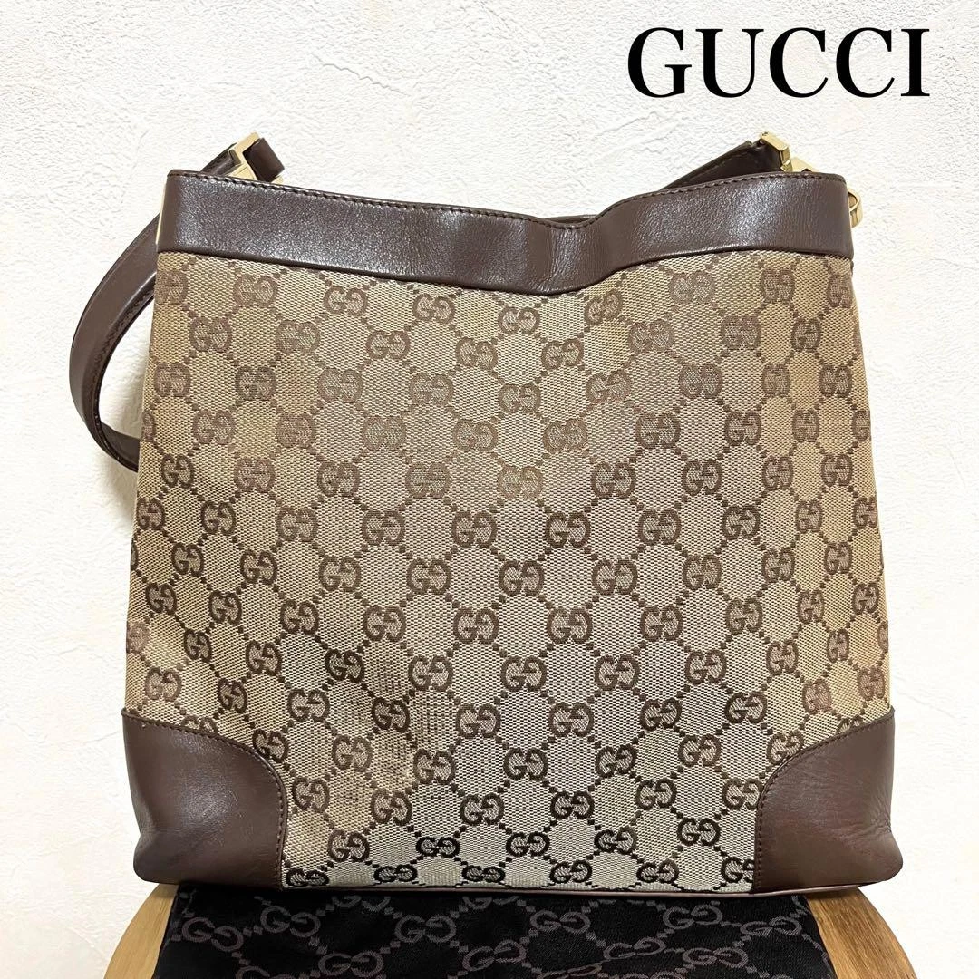 Sac baguette une épaule en toile Gucci Gg avec sac à poussière sac à main créateur