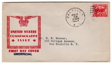 #629 White Plains 1926 First Day Cover - U/O Valhalla NY CCL
