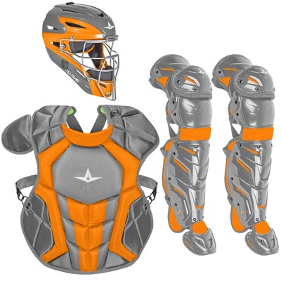 All-Star System7 Axis Travel Team NOCSAE Intermediate Catcher's Package, Gph/Org