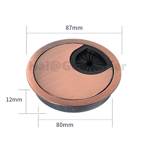 Metal Computer Desk Grommet Table Cable Tidy Wire Hole Cover 35 50 53 60 80mm - Afbeelding 38 van 39