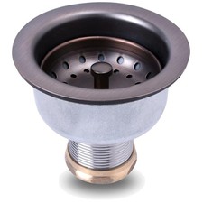 3-1/2" Sink Drain Assembly, 304 Stainless Steel - Oil Rubbed