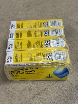 4x CVS Health Maximum Strength Pain Relief Cream Odor Free EXP 04/28