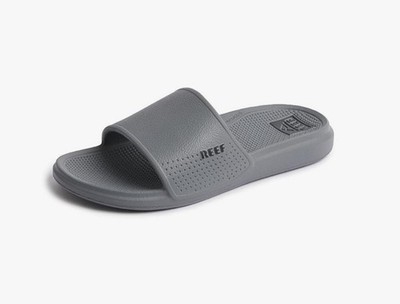 Men REEF Oasis Waterproof, Lightweight & Flexible Beach Slide Sandal Grey
