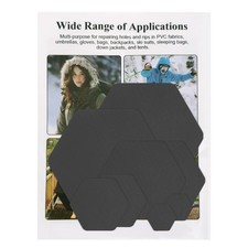8Pcs Down Jacket Repair Patches, Easy to Use, Pre-Cut, 8, dark gray
