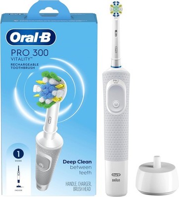 Oral-B Pro 300 Floss Action Vitality Electric Toothbrush with (1) Brush Head, Re