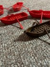 Lego Row Boats Vintage Red & Brown Lot of 6 — photo 2
