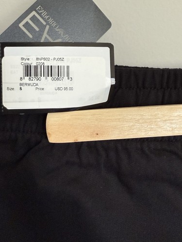 EA7 Emporio Armani Men’s Bermuda Shorts 8NPS02 PJ05Z, Black, Size S, NWT - Picture 7 of 13