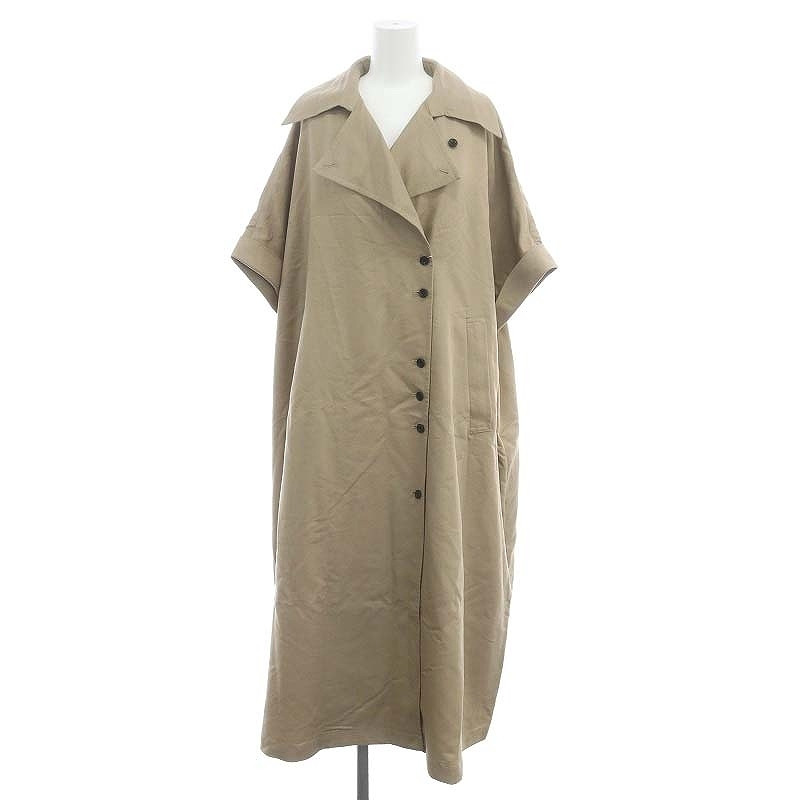 Ameri Vintage Multi-Way Long Vest Trench Coat Faux Leather S Ameri Vintage Multi-Way Long Vest Trench Coat Faux Leather S