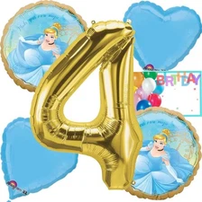 Anagram Princess Cinderella 4th Birthday Party Balloons Officially Licensed