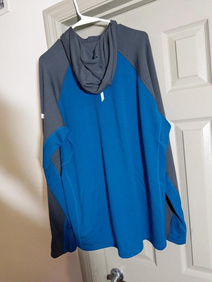 Chaqueta Icebreaker Hombre Merino 260 Quantum Manga Larga Cremallera Capucha 98% Lana XXL/2XL Foto 3 de 4