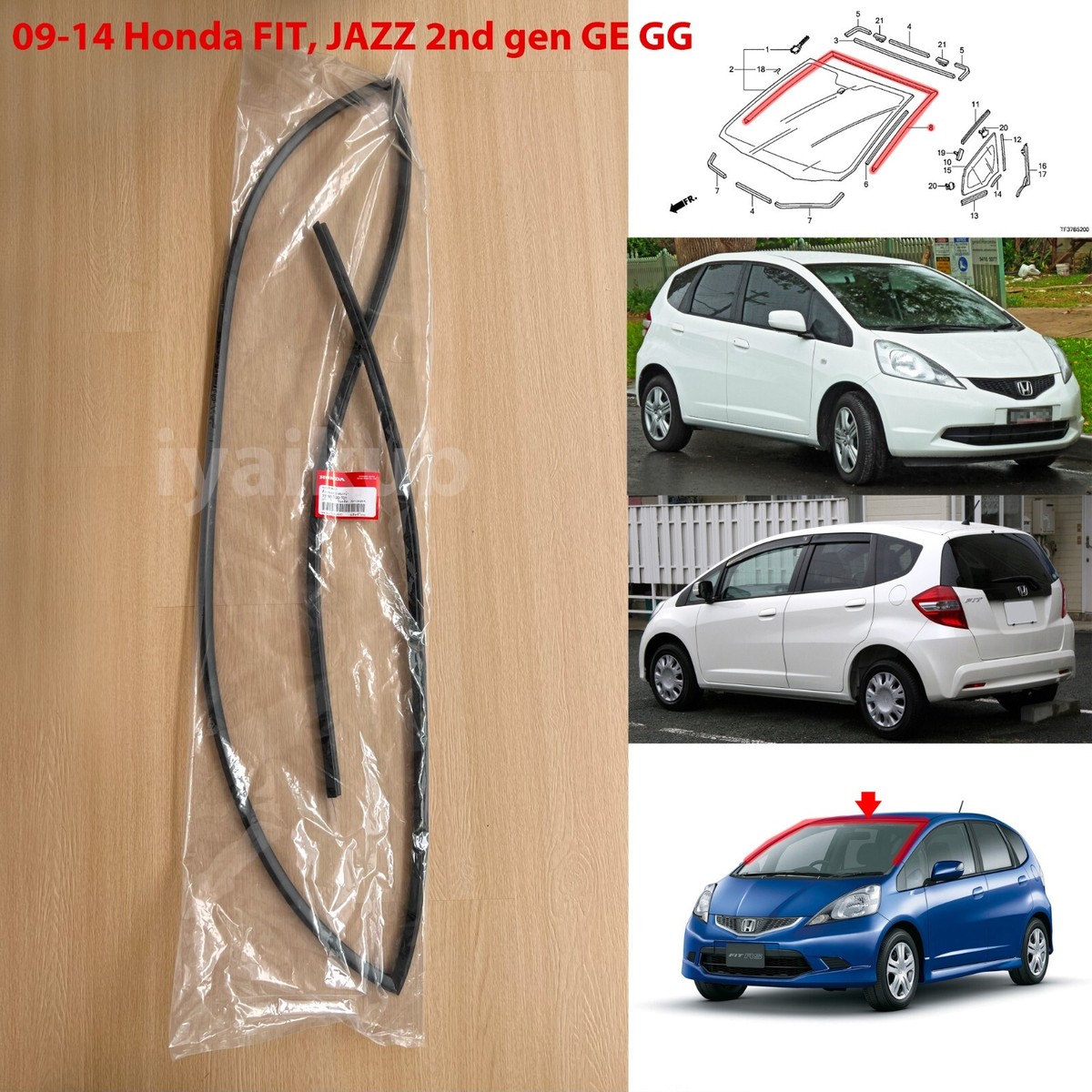 2009-2014 Genuine Honda Fit Jazz GE GG Front Windshield