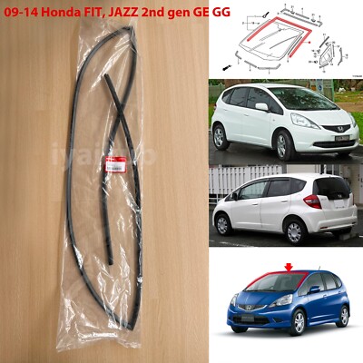 09-14 Genuine Honda FIT JAZZ GE GG front windshield weatherstrip rubber seal