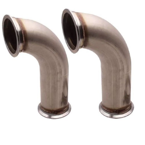 2.5inch V-BAND STAINLESS Steel 90 DEGREE UNIVERSAL TWIN TURBO ELBOW PIPE EXHAUST - Picture 3 of 9