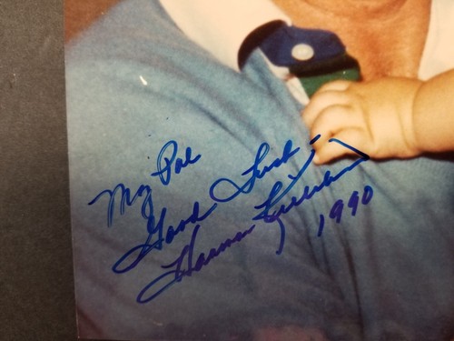 HARMON KILLEBREW AUTO 8X10 PHOTO INSCRIBED GOOD LUCK DATED 1990 W/JSA/COA 8622 - Picture 2 of 2
