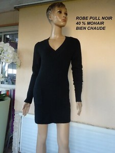 robe pull col v manches longues