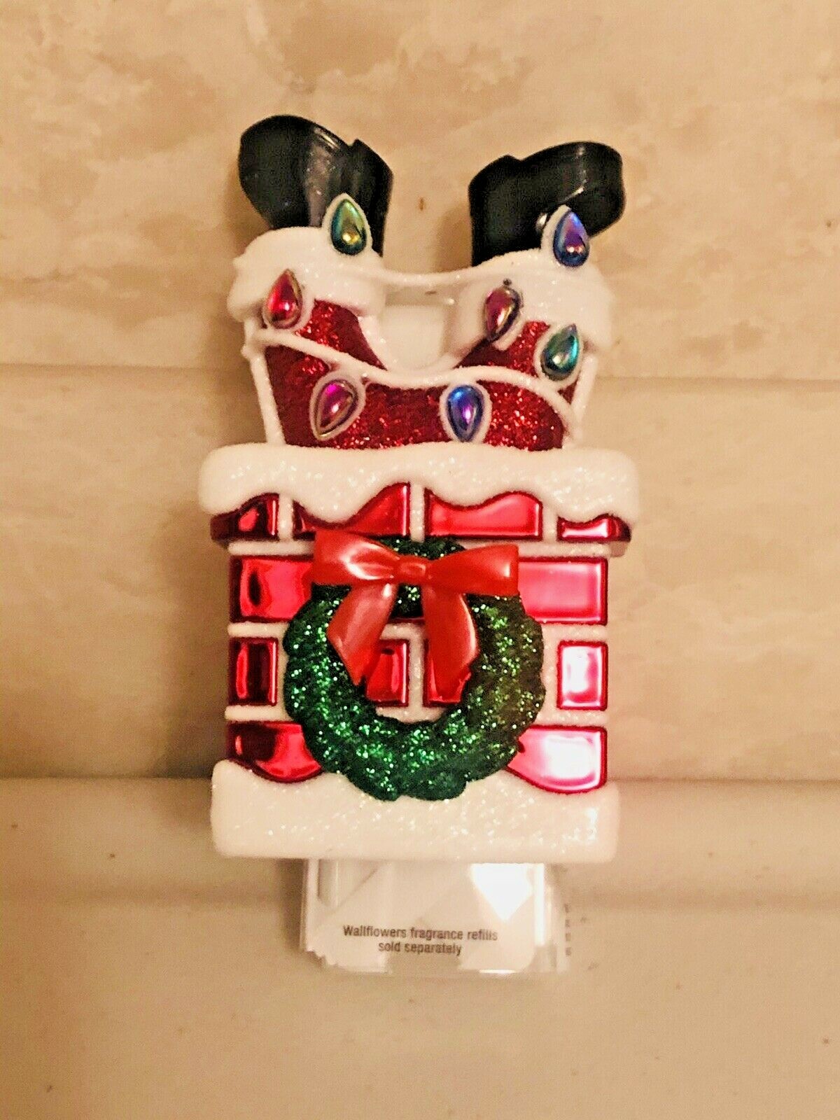 Bath & Body Works Santa Stuck in Chimney Wallflower Plug Holiday Scent March-image