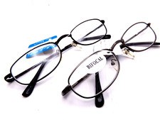 2 Bifocal Reading Glasses compact spring hing metal readers power 1.0 men Women