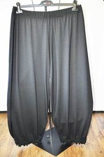 Lagenlook edele Big-Ballonhose Rüsche am Bein JERSEY schwarz XXL,XXXL,XXXXL