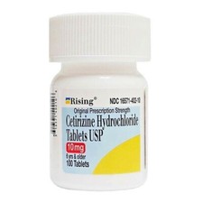 Rising Cetirizine HCL 10 mg 100 Tabs Allergy Relief Antihistamine Generic Zyrtec