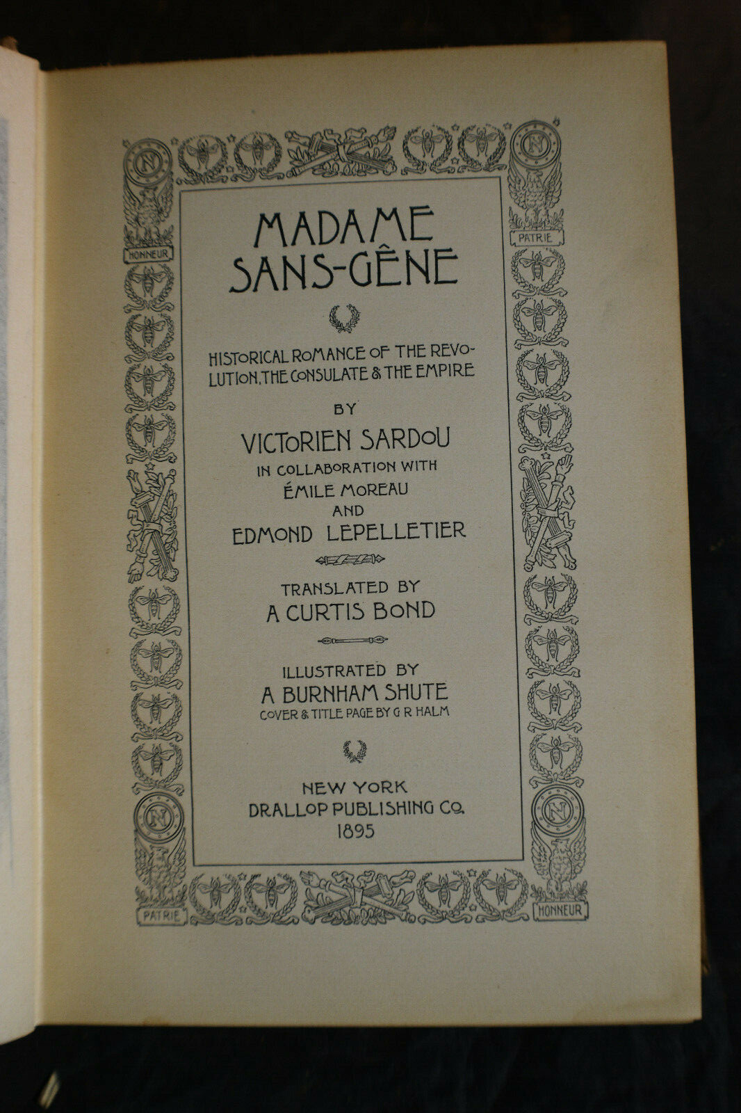 1895 Madame Sans Gene by Victorien Sardou 