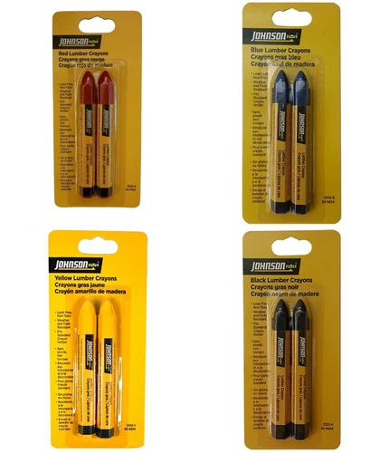Lumber Crayons Wax Marker Wood Metal Concrete ~ Johnson Pack of 2