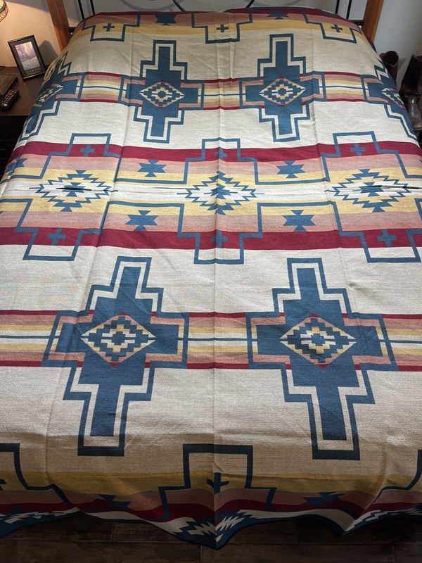 New Luxury Southwest Native Indian Style queen size bedspread 88”x96 Seat cover