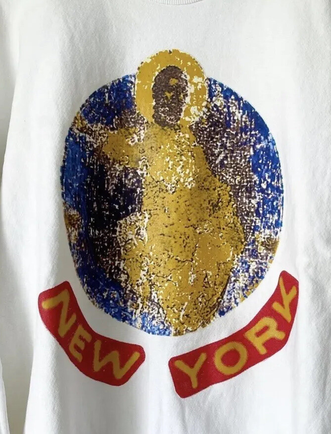 Auth.Kanye West Jesus Is king New York Crew Neck White