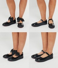 NEW WOMENS LADIES MARY JANE FLAT CASUAL SCHOOL WORK PUMP COURT SHOES SIZE 3-8