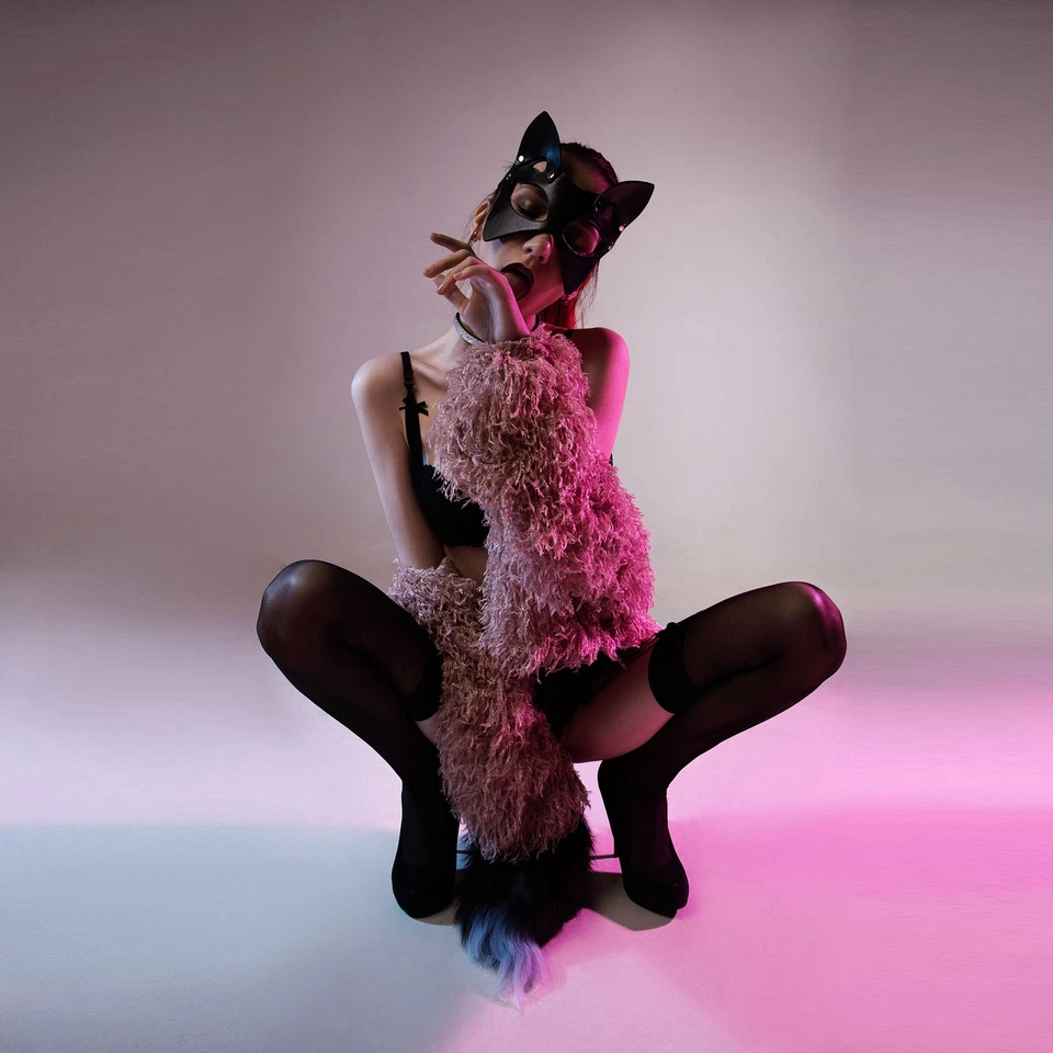 Mujer Gato Máscara Fiesta Juegos con disfraces Niña Disfraz Mascarada Sexy Esclavo Cuero Accesorios Foto 3 de 4