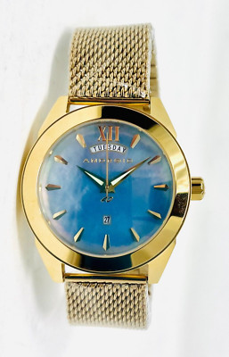Android AD826 Blue MOP Gold on Stainless Steel Case & Bracelet 48mm Men's Watch