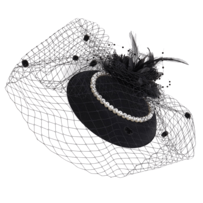 ? 2PCS Pinup Retro Vintage Classy 1950s Black Hat Gloves Accessories Set NEW 2PCS Pinup Retro Vintage Classy 1950s Black Hat Gloves  main image 2