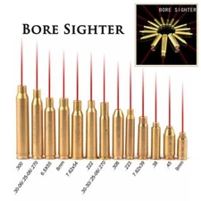 Red Laser boresight CAL 7MM/8MM/9MM/223/308/762 Cartridge bore sighter US Seller