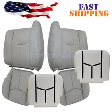 Front Seat Cover & Foam Cushion NO Armrest Fits GMC Sierra 2005 2006 2007 Gray