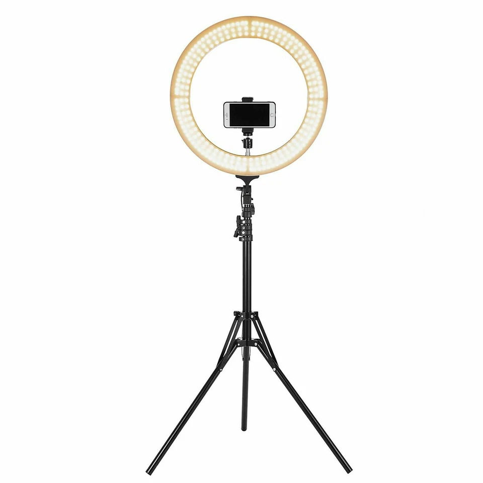 18" LED SMD Ring Light Kit with Stand Dimmable 6600K for Makeup Phone Camera - Image 4 of 4