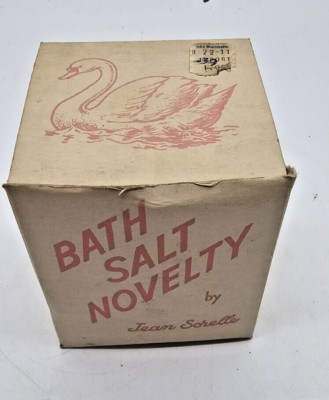 Vintage Bath Salt Novelty Swan Jean Sorelle Floating Wrapped NOS Orig Box 1960's