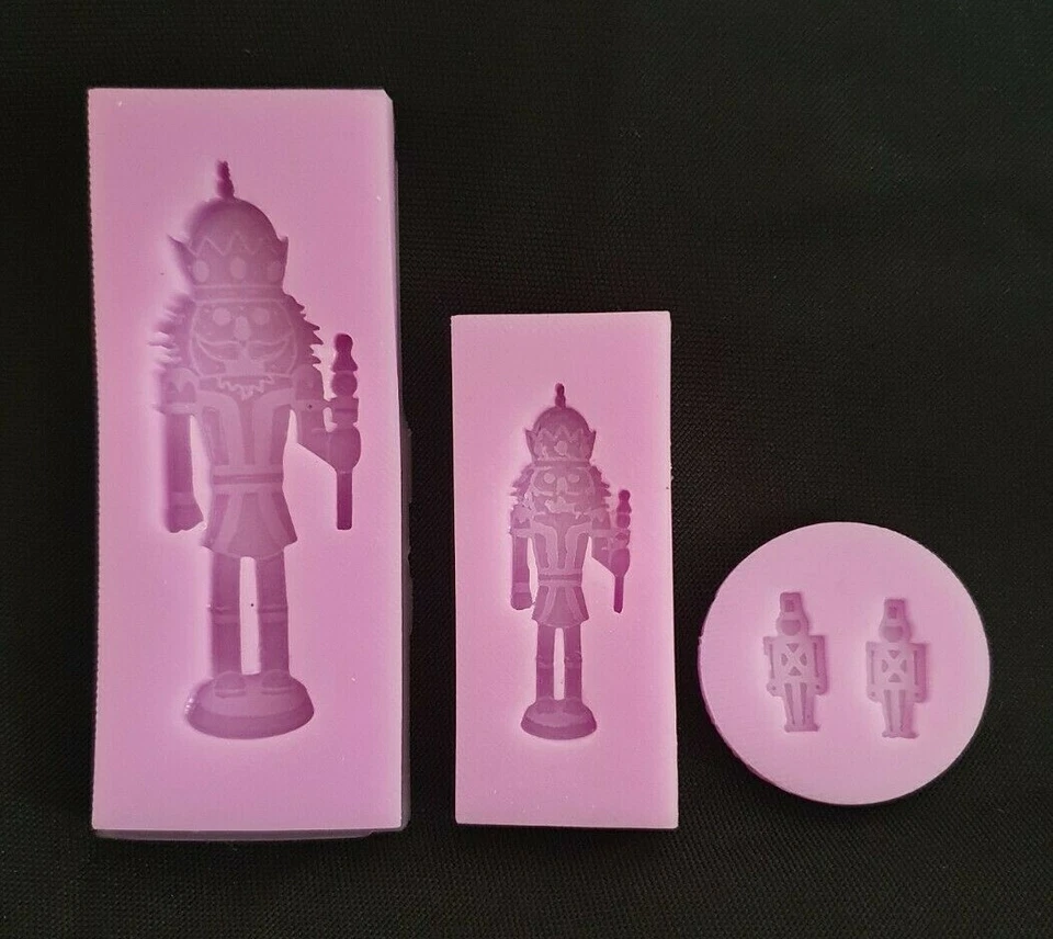 El Cascanueces Conjunto De 3 Silicona Moldes para Tarta Toppers Resina Choc Clay - Imagen 1 de 1