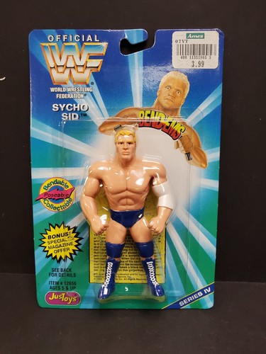 1996 JUSTOYS BEND-EMS SERIES 4 WWF SYCHO SID MOC...