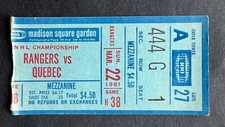 1981 Quebec Nordiques vs New York Rangers Ticket Stub 3/22/81 Jacques Richard 47